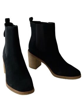 NIB Lauren Ralph Lauren Women's Size 11 Marianna Suede Block Heel Chelsea Boots